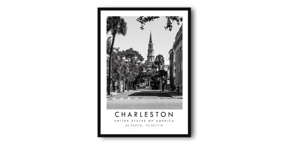 Charleston Minimalist City Map Art Print