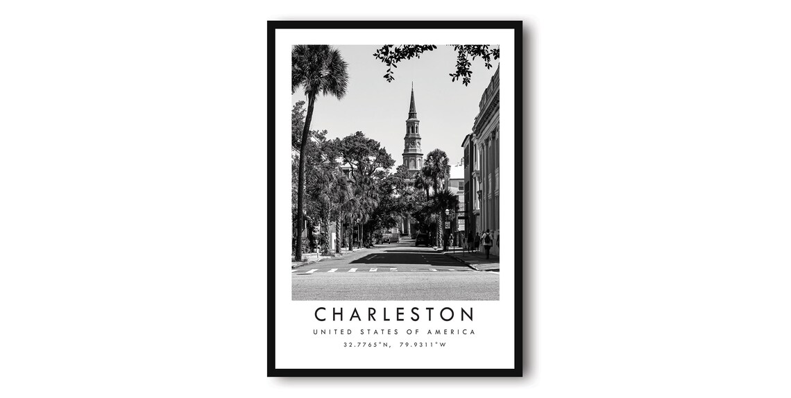 Charleston Minimalist City Map Art Print