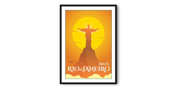 Rio De Janeiro Poster Brazil Travel Print Minimalist Decor