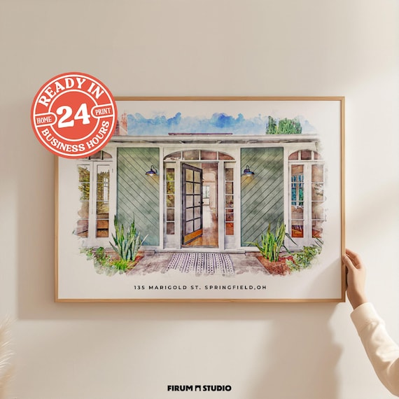 Custom House Portrait, Personalized Concept Sketch