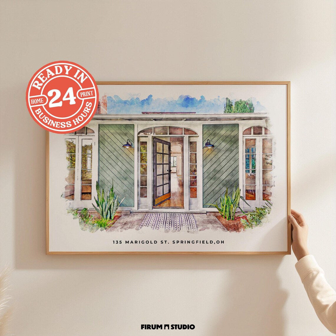 Custom House Portrait, Personalized Concept Sketch