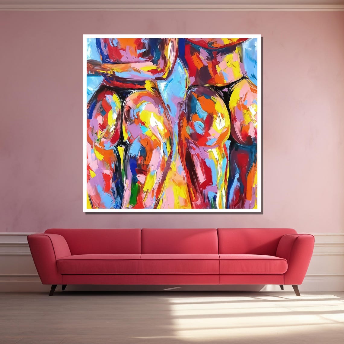 Vibrant Pop Art Abstract Figures Colorful Poster for Modern Decor - Image 3