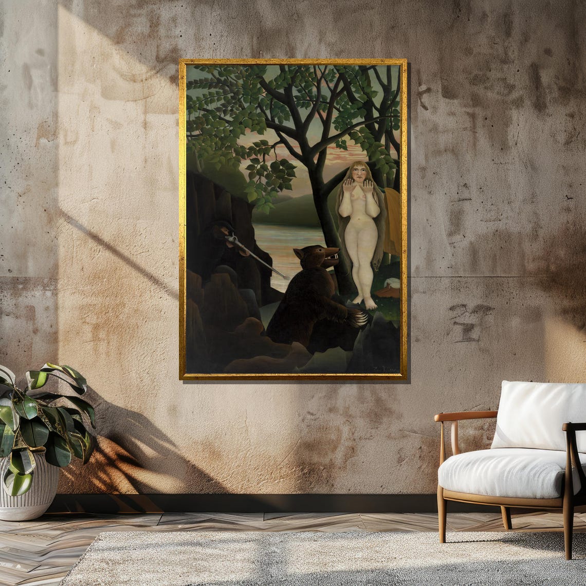 Henri Rousseau The Snake Charmer Jungle Sunset Classic Art Poster - Image 6
