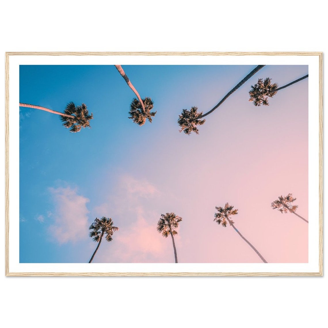 Retro Palm Tree Sky Art Print