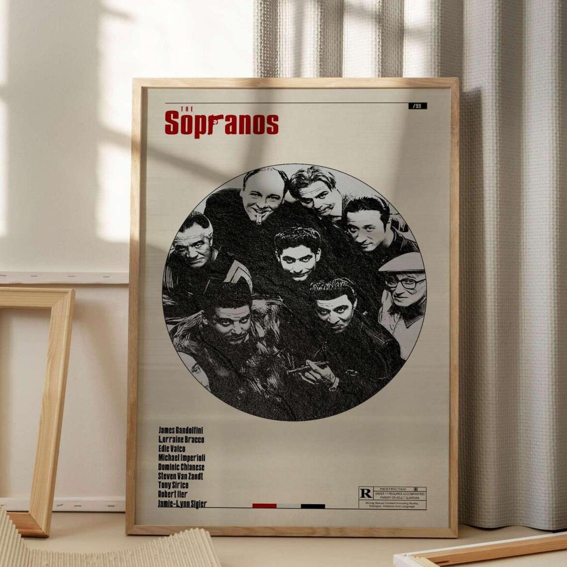 James Gandolfini The Sopranos Vintage Retro Poster - Image 4