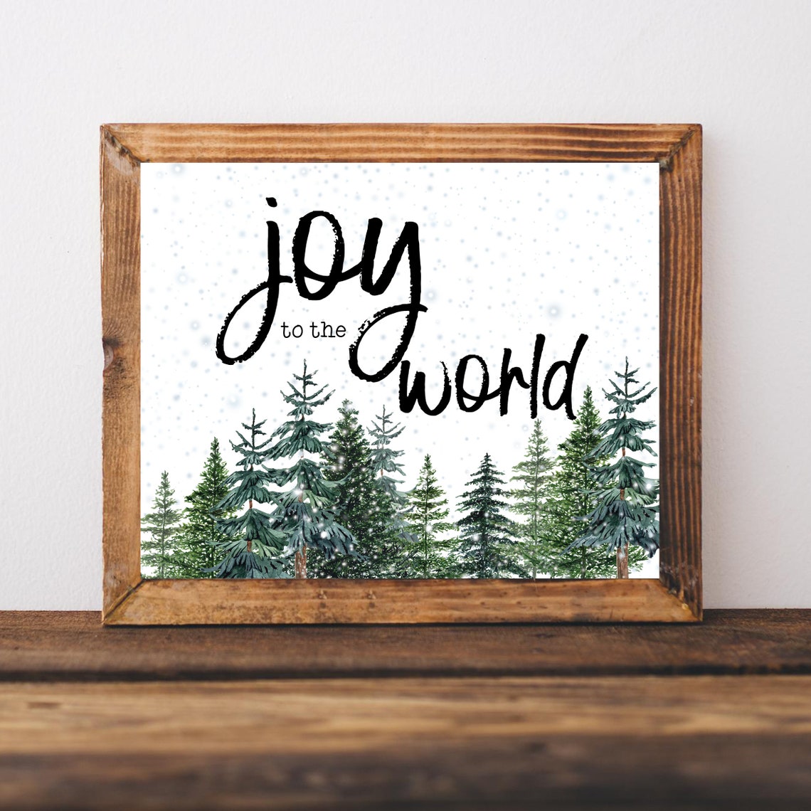 Farmhouse Christmas Wall Art Print