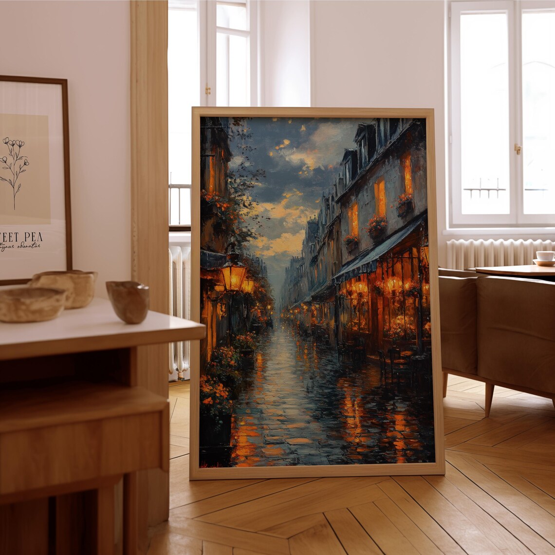 Impressionist Paris Street Scene, Vintage Poster