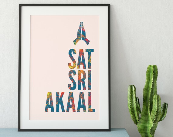 Sat Sri Akal Punjabi Desi Poster Print