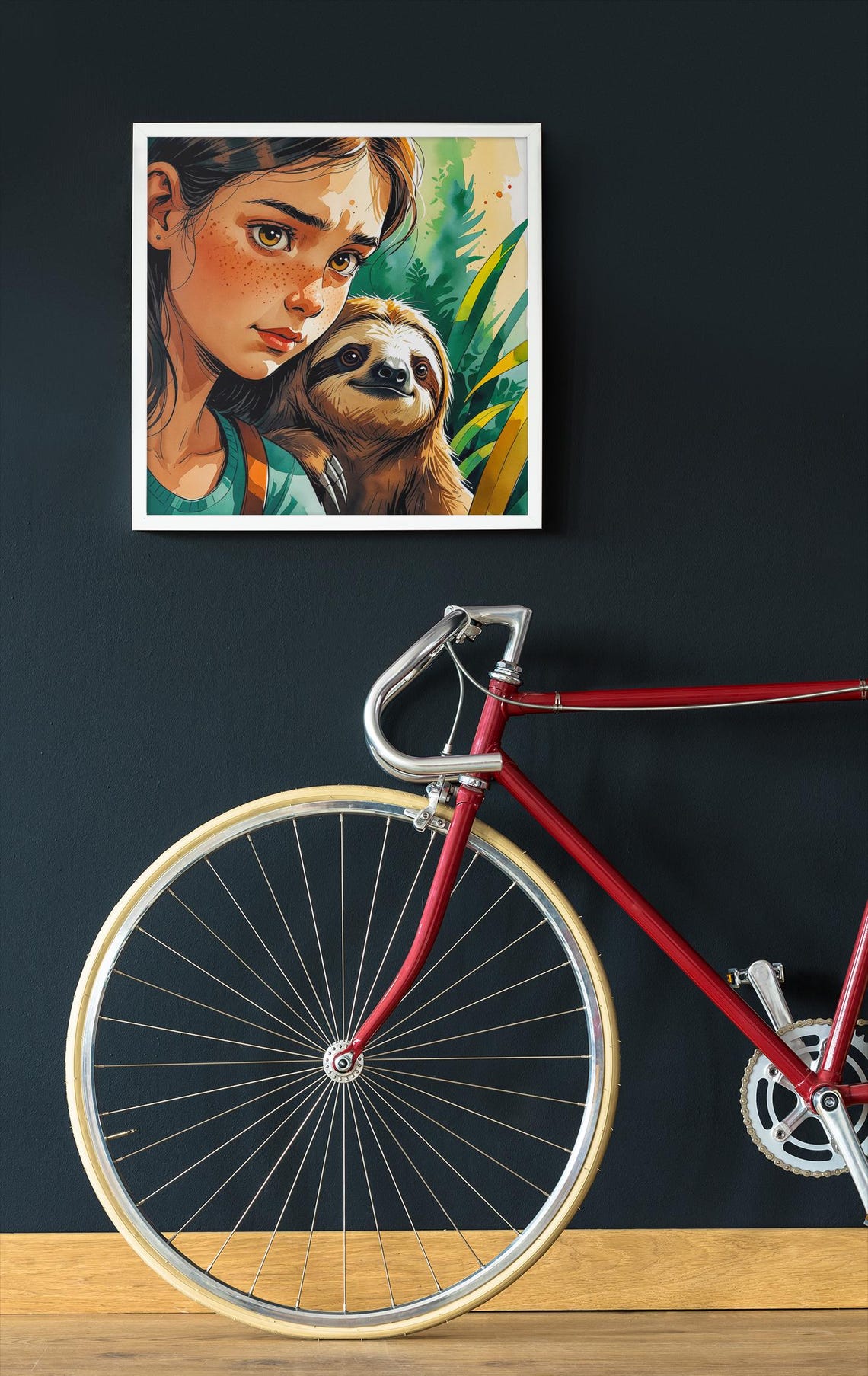 Sloth Poster, Watercolor Children's Room Decor - Image 5