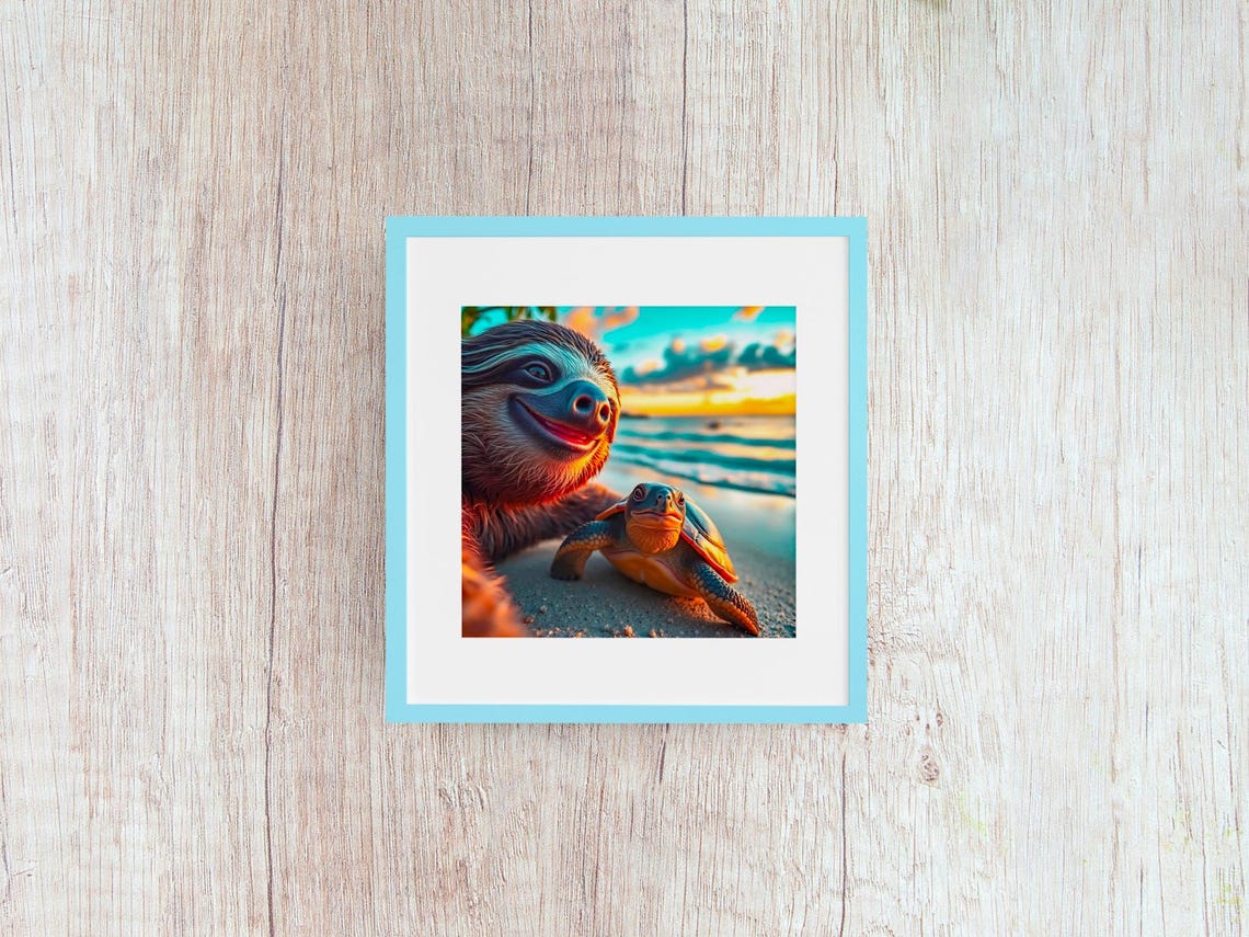 Sloth Funny Animal Poster, Nursery Wall Decoration - Image 6