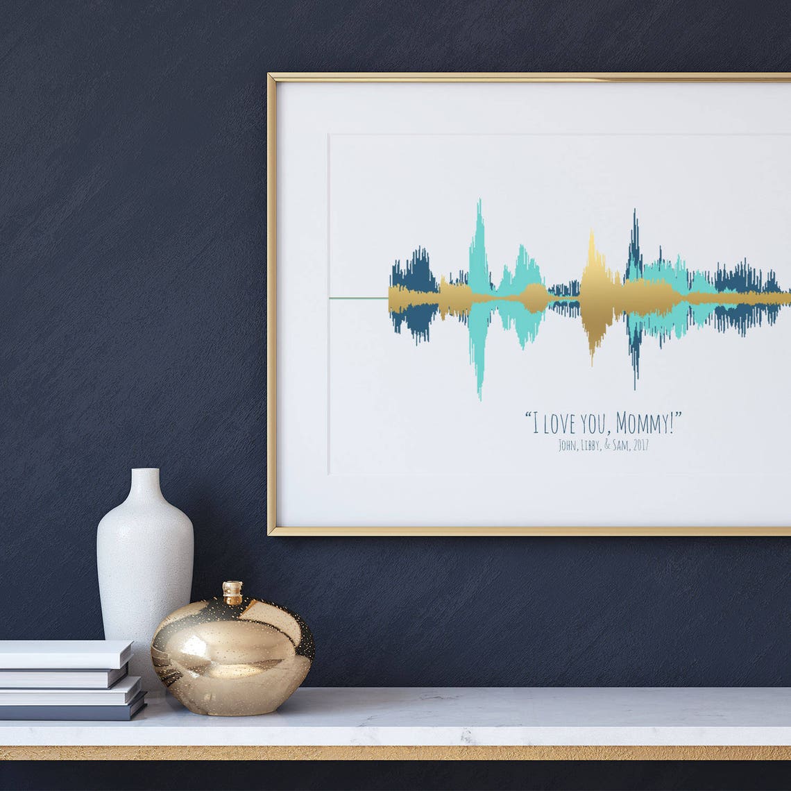 Custom Sound Wave Voice Wave Art Print, Christmas - Image 3