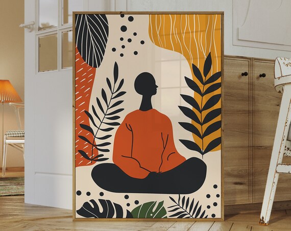 Henri Matisse Inspired Yoga Art Abstract Wall Art Matisse Wall Art Matisse Print Abstract Painting