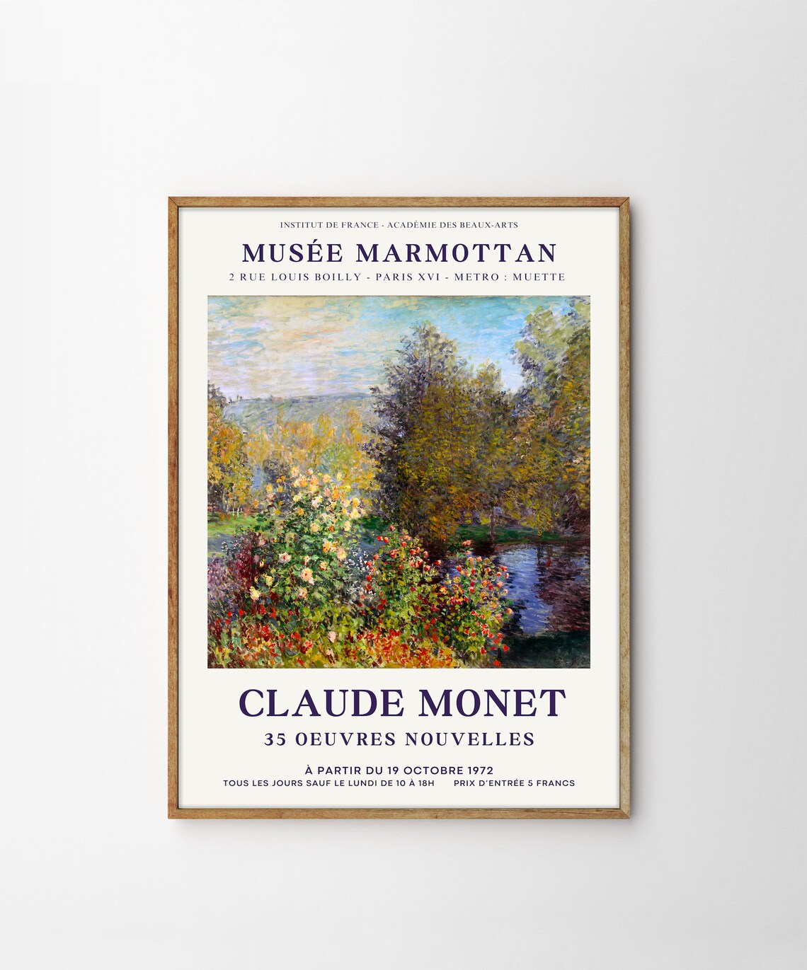 Monet Garden Corner in Montgeron 1972 Museum Exhibition Poster - Image 4
