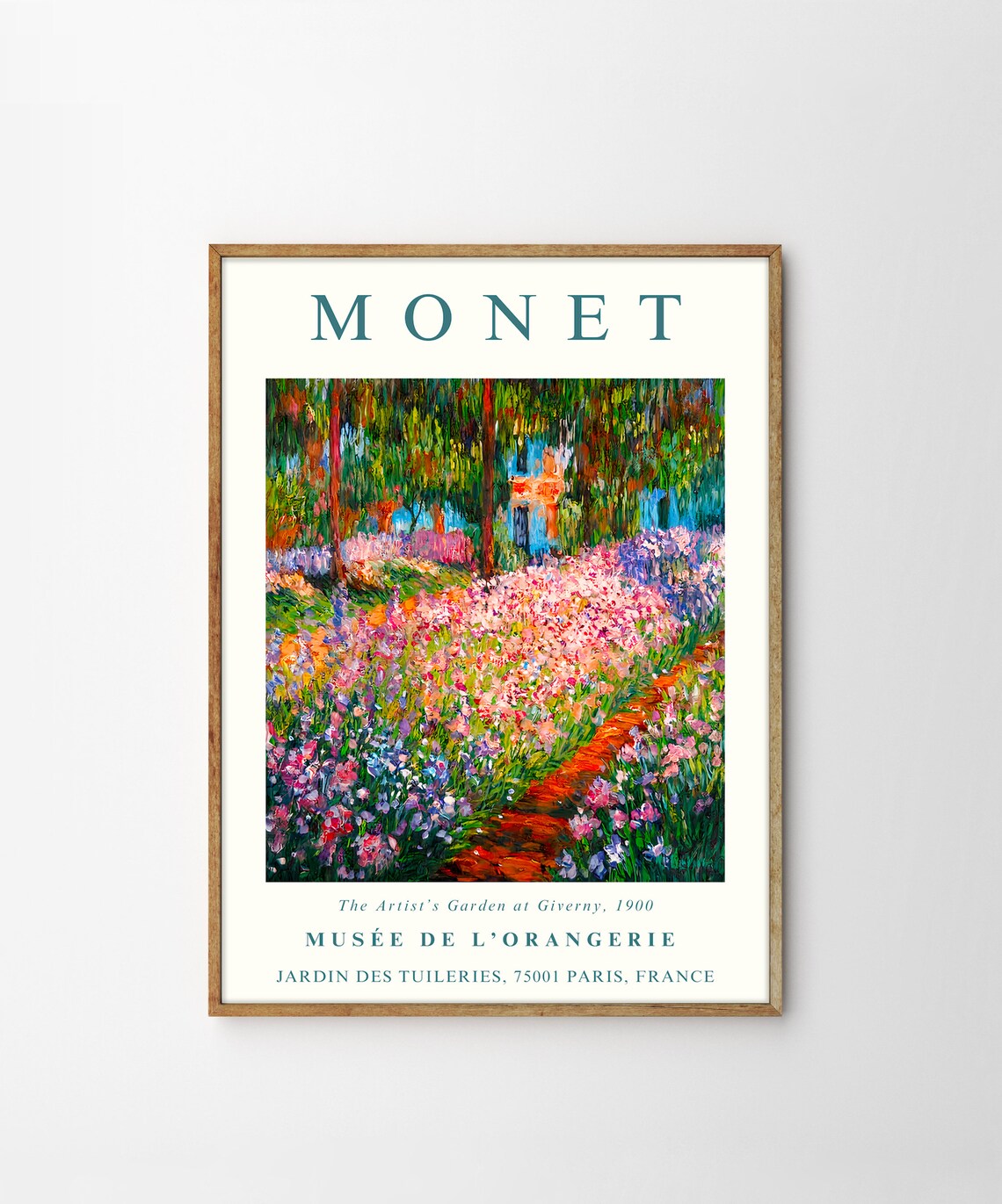 Monet The Artists Garden at Giverny 1900 Floral Exhibition Poster - Image 4