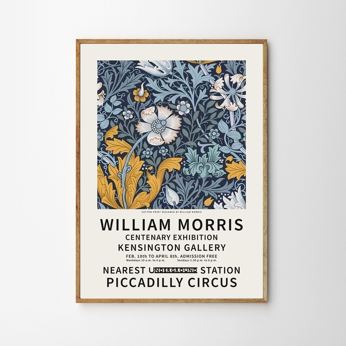 William Morris Flower Motifs Exhibition Poster - Image 4