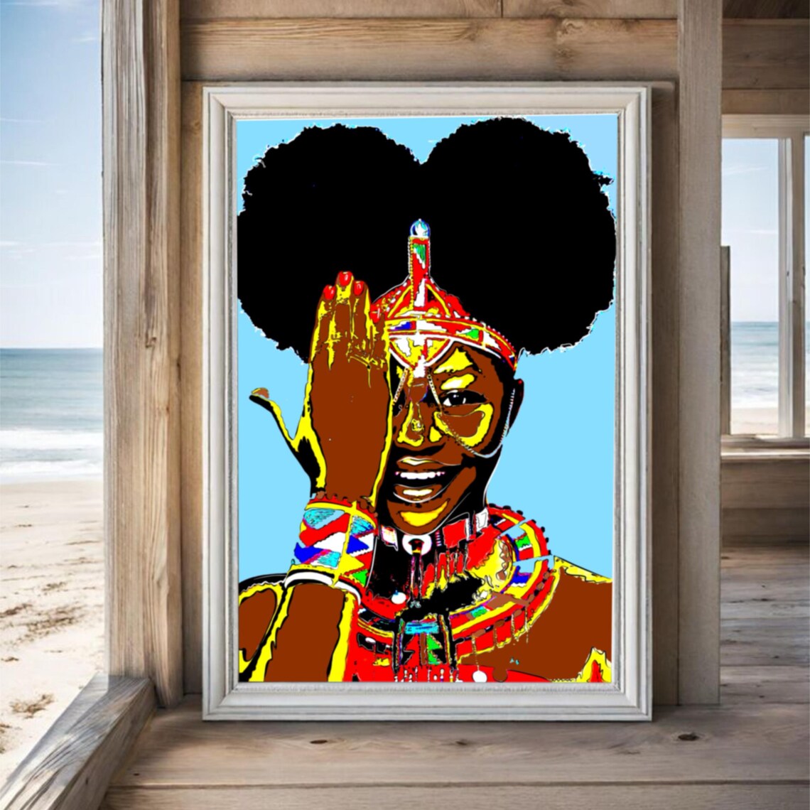African Woman Abstract Poster, Trendy Wall Art