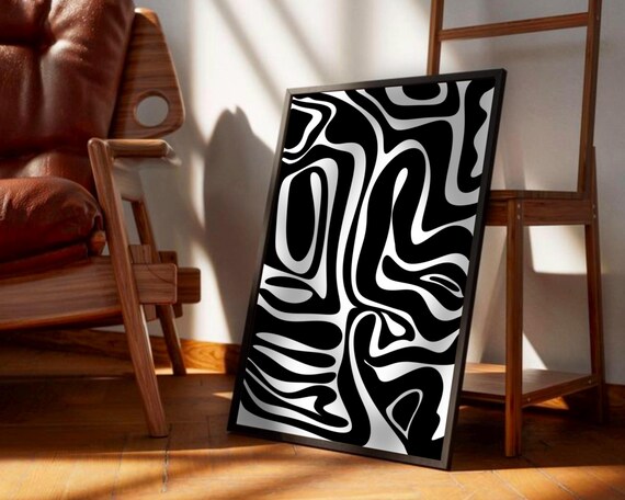 Colorful Drip Abstract Expressionism Art Print Modern Home Decor