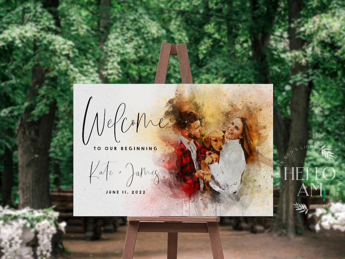 Wedding Guest Book Alternative Watercolor Art Print - Image 2