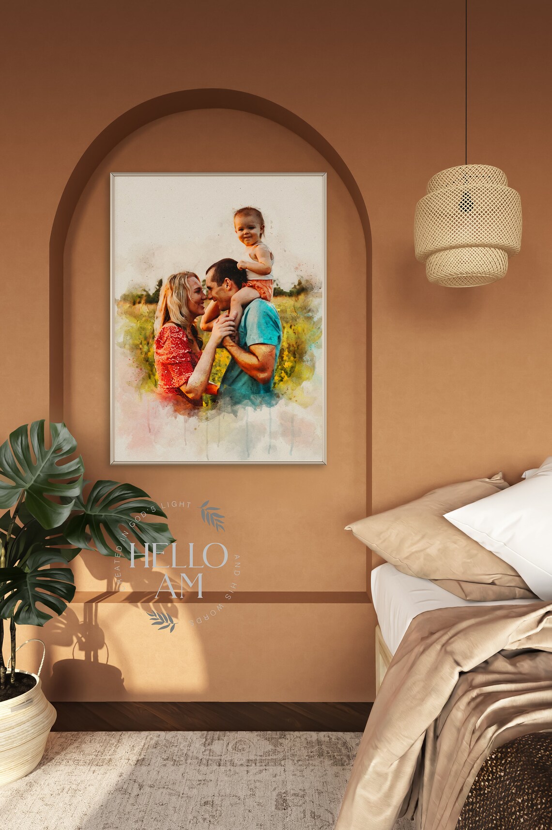 Personalised Mother's Day Portrait Art Print for Mum - Image 4