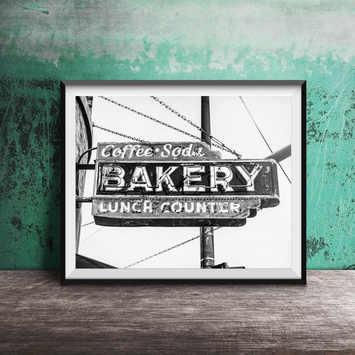 Vintage Bakery Coffee Soda Lunch Counter Neon Sign Photo Poster - Image 2