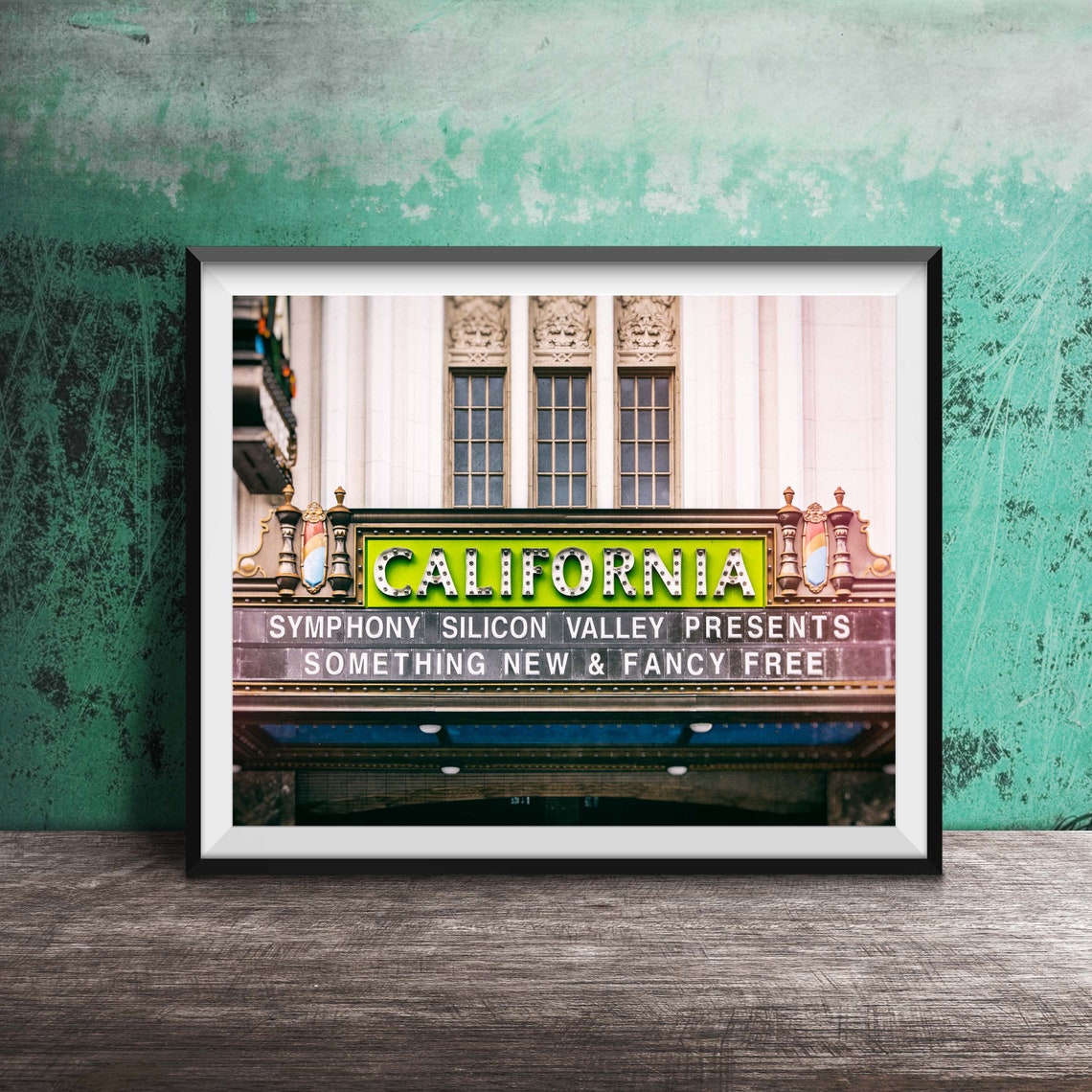 California Theatre Marquee Symphony Silicon Valley Photography Poster
