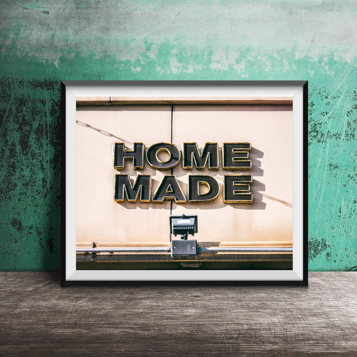 Home Made Vintage Gold Channel Letter Sign Kitchen Wall Poster