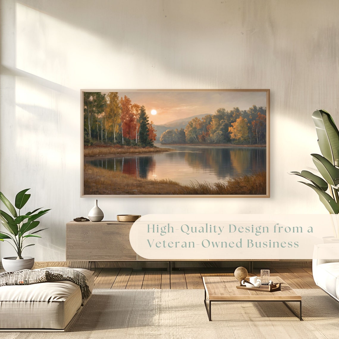 Autumn Lake Sunrise With Fall Foliage Reflected In Calm Water Poster - Image 4