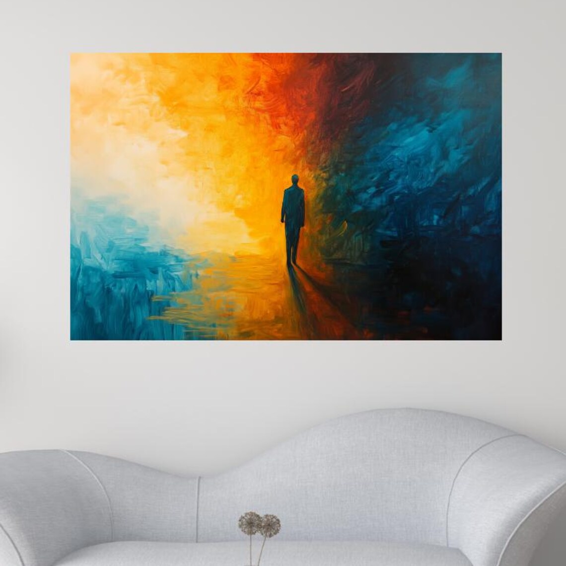 Abstract Silhouette In Color, Bold Expressionist Art Print