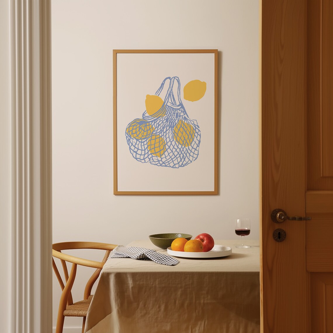 Lemons In Bag Kitchen Ingredient Art Print - Image 3