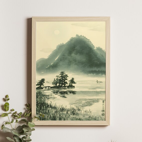 Hirosawa Pond Ukiyo-e Landscape, Travel Poster
