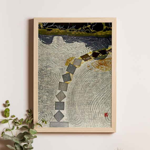 Sand Garden Konchiin By Okiie 1959 Japanese Zen Print Showa Period Fine Art Kyoto Temple Wall Decor Raked Poster
