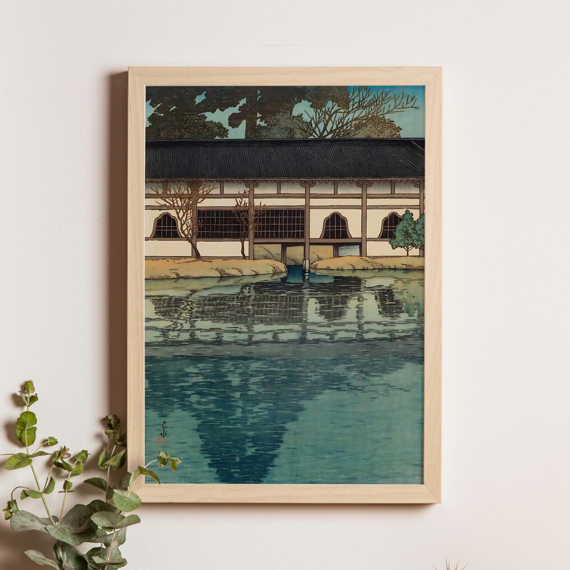 Byodoin Temple At Uji Kawase Hasui 1930s Japanese Woodblock Landscape Shinhanga Print Of Iconic Travel Destination In Japan