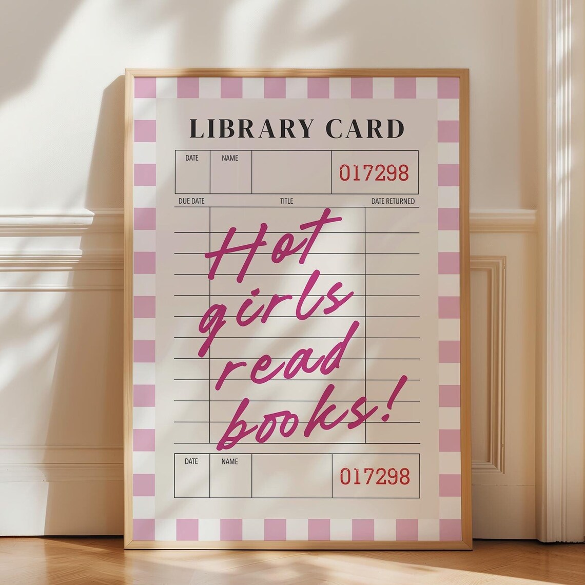 Hot Girls Read Books Art Print, Bookish Room Decor