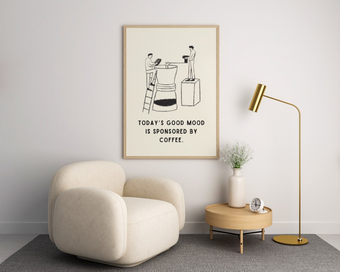 Funny Coffee Minimalist Travel Poster - Image 4