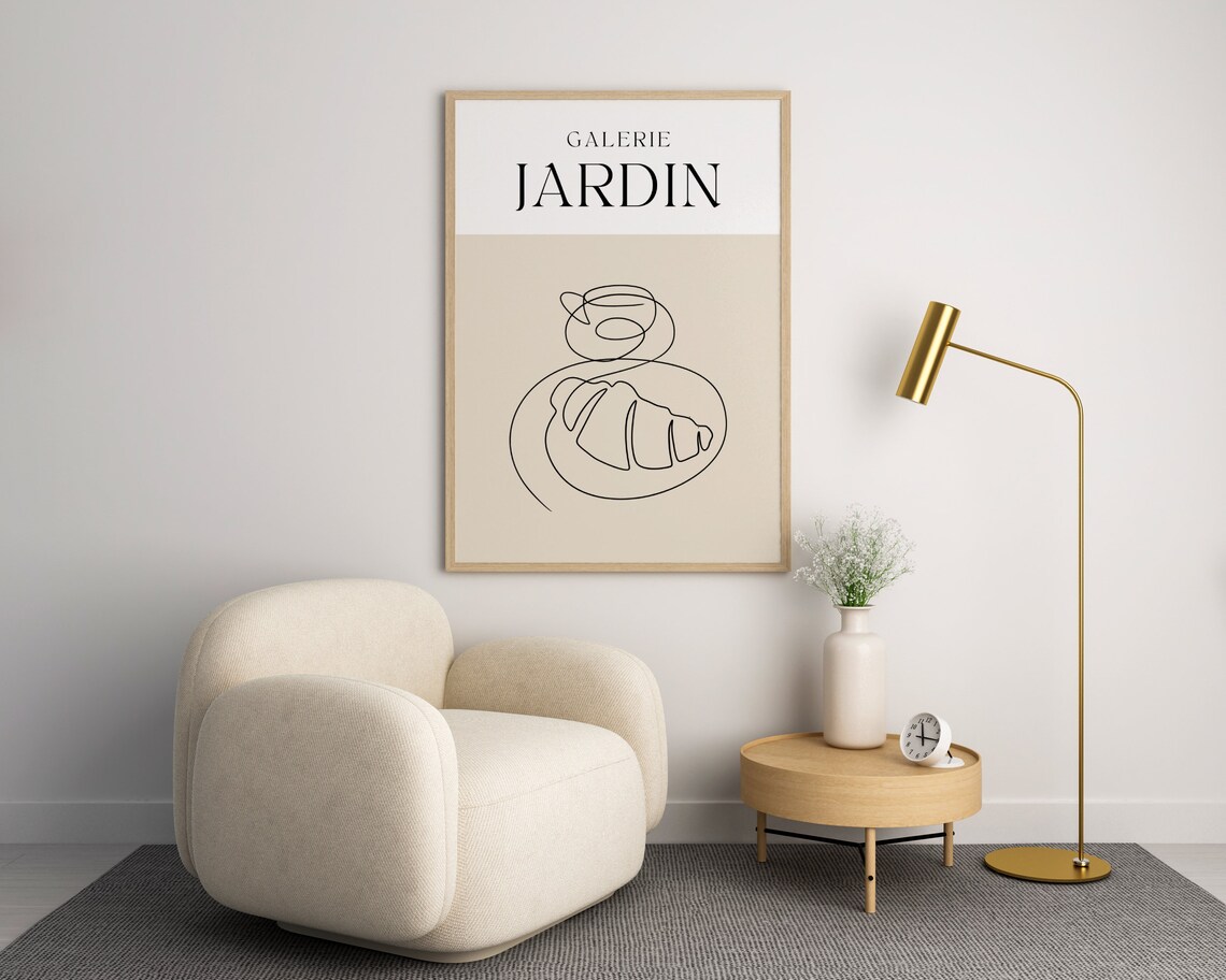 Coffee Line Art, Minimalist Kitchen Decor Print - Image 5