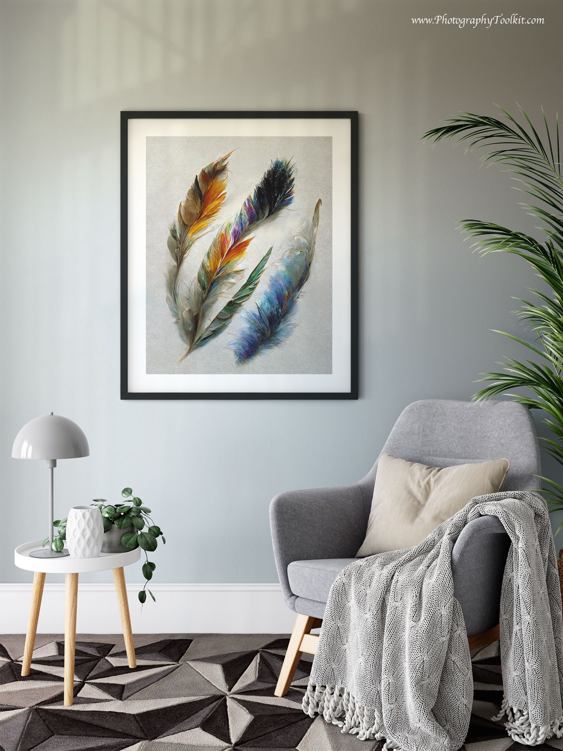 Feather Prints Feather 3 Feathers Feather Art Feather Wall Art Feather Poster Vintage Feather Print Rustic Wall Art - Image 6