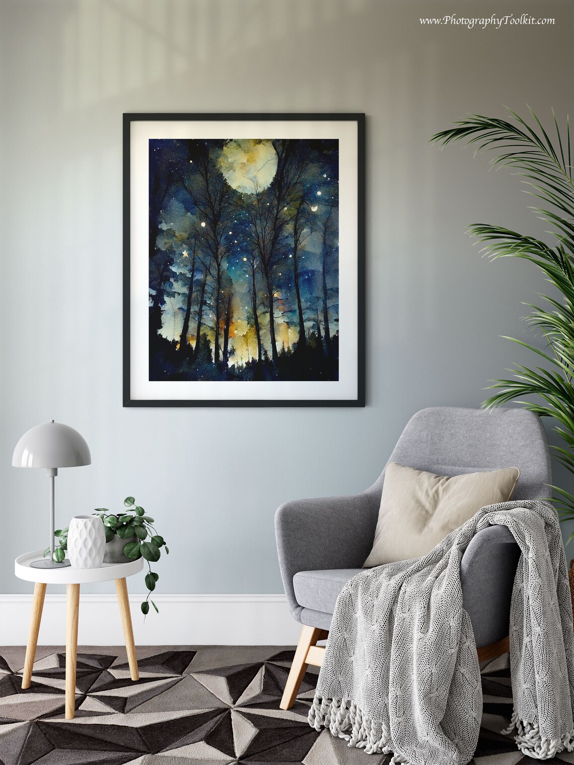 Night Sky Print Starry Night Star Patterns Star Poster Full Moon Magic Star Chart Poster Moon And Star Decoration Moon Art - Image 6