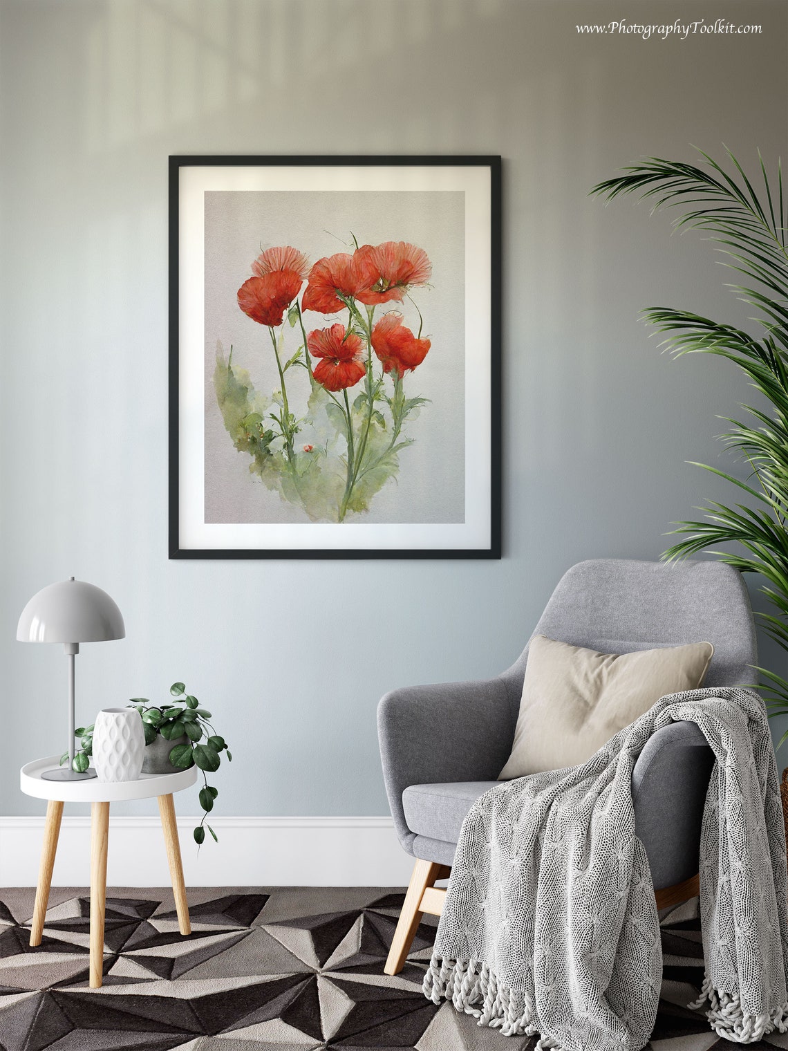 Red Poppies Print Poppy Flowers Art Poppies Watercolor Abstract Poppy Poppy Wall Art Farmhouse Wall Decor Poppy Painting Red Flowers - Image 6