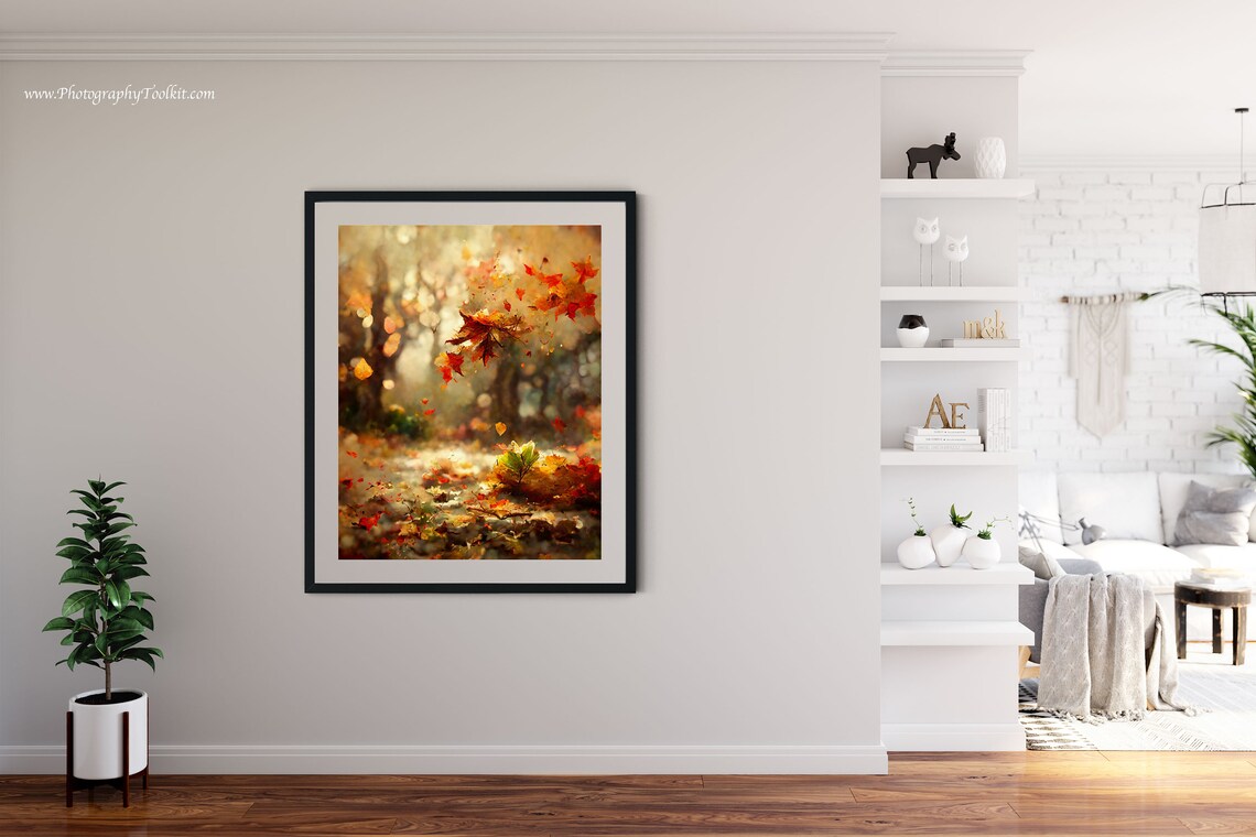 Autumn Landscape, Vintage Style Art Print - Image 4