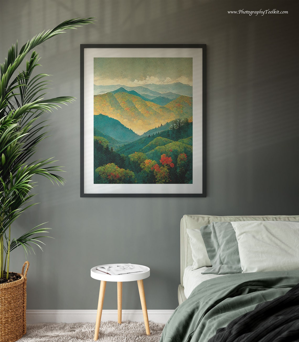 Great Smoky Mountains National Park Print Great Smoky Mountains National Park Poster Mountains Painting Smoky Mountain Art Misty Woods - Image 3