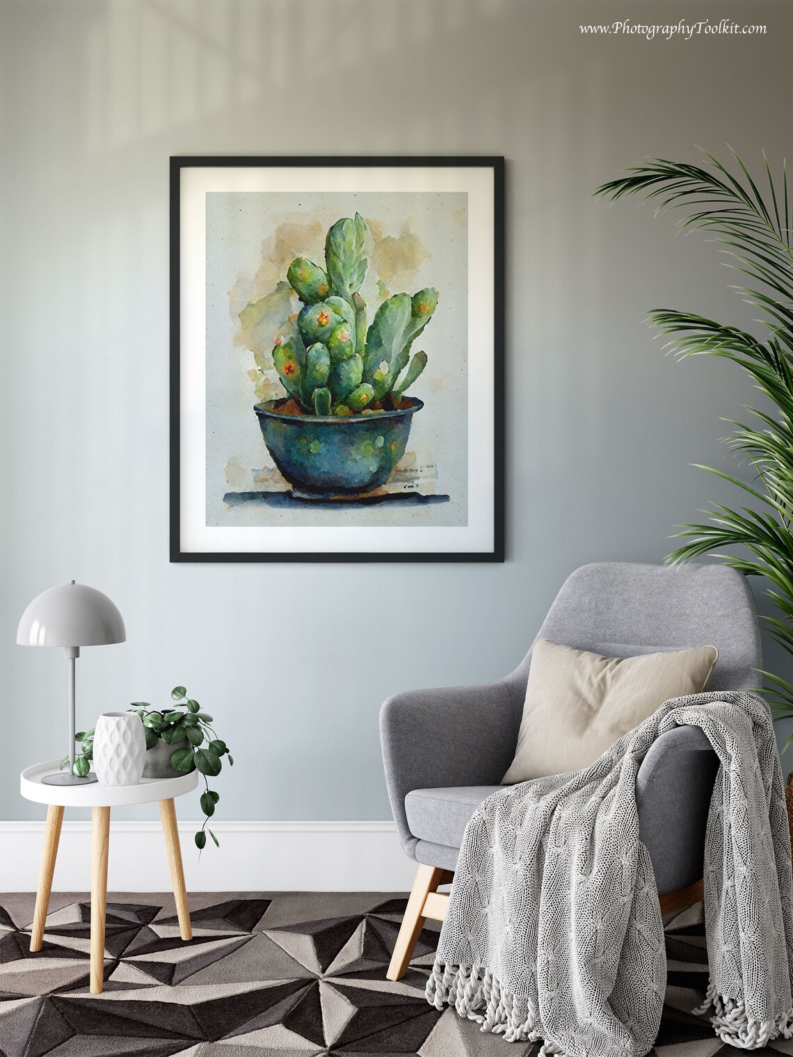 Potted Cactus Boho Western Desert Art Print - Image 6