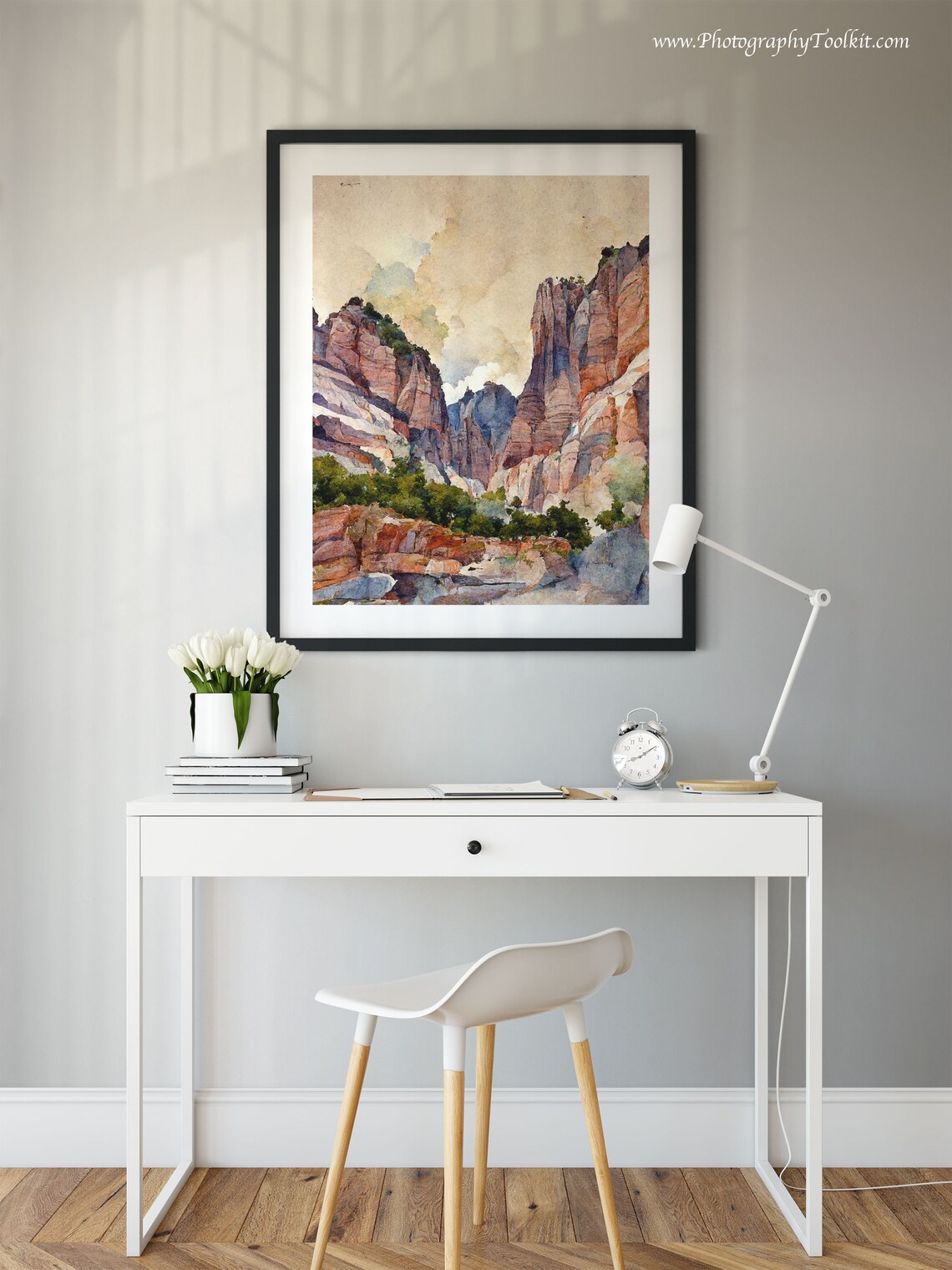 Zion Canyon Print, Boho Western Desert Poster - Image 2