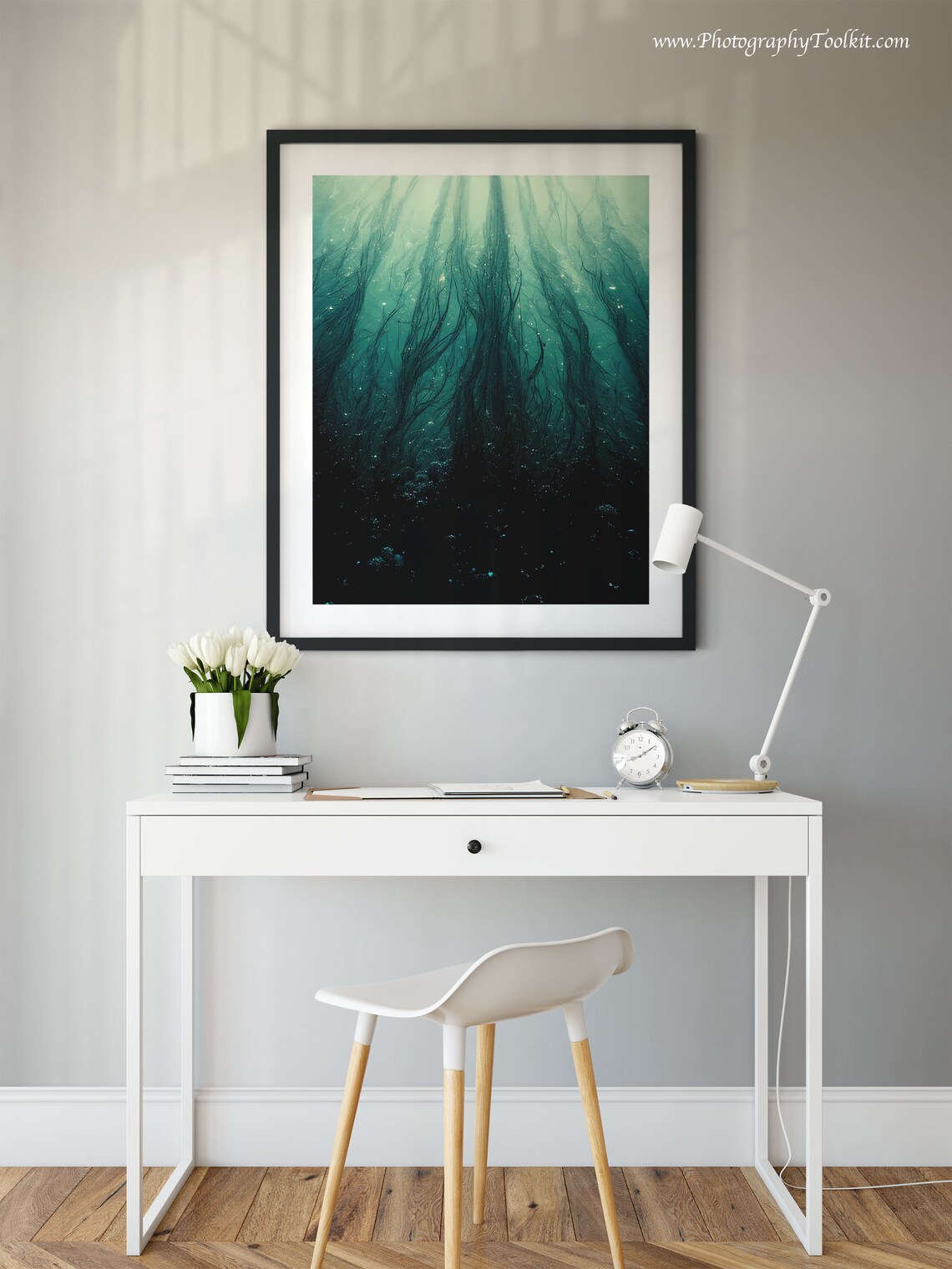 Dark Ocean Wave Art Print, Coastal Surf Decor - Image 2