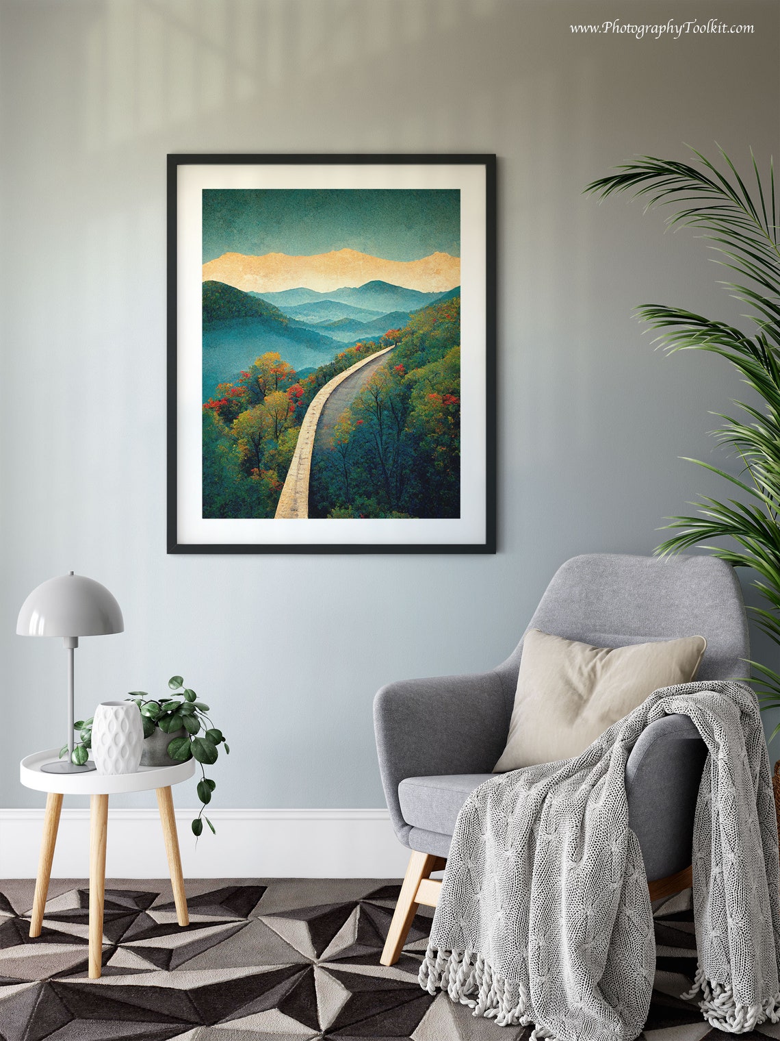 Blue Ridge Parkway Winding Autumn Road Scenic Mountain Poster - Image 6
