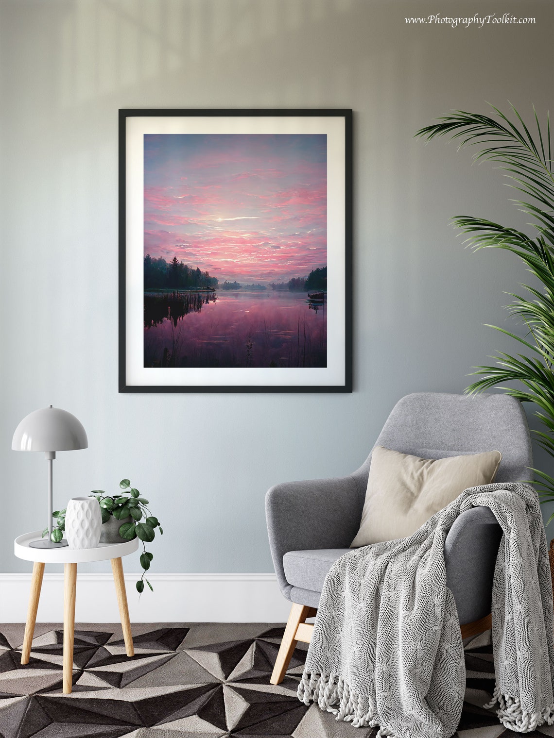 Shore Line Print Lake District Print Vintage Lake Print Nature Landscape National Park Print Travel Print Lake House Painting - Image 6