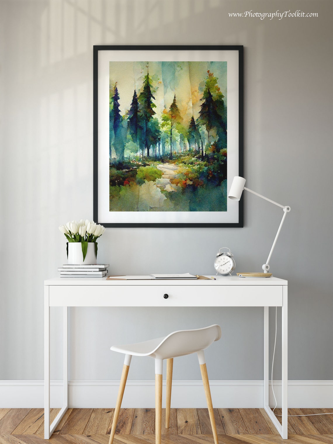 Forest Print Landscape Art Print Forest Art Print Forest Oil Painting Colorful Nature Art Woodland Art Nature Art Colorful Trees - Image 2
