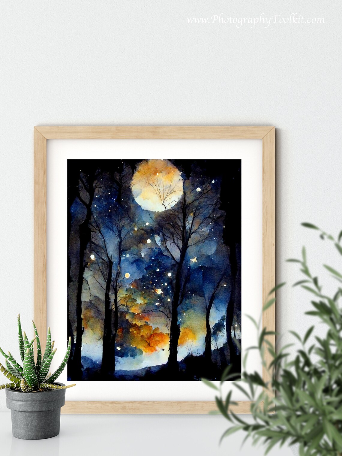 Starry Night Moon and Star Chart Art Print - Image 5