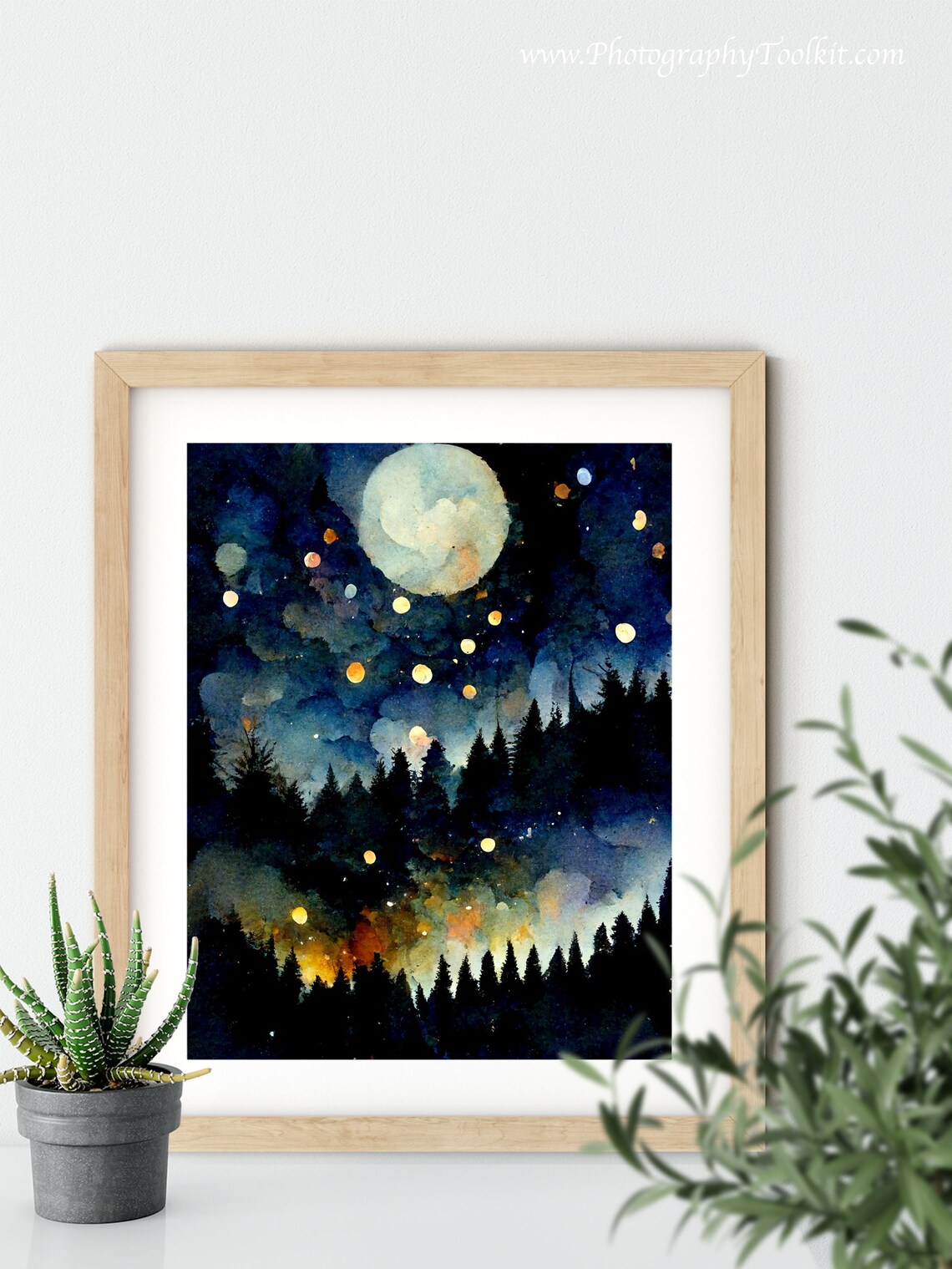 Starry Night Star Patterns Art Print, Moon Decor - Image 5