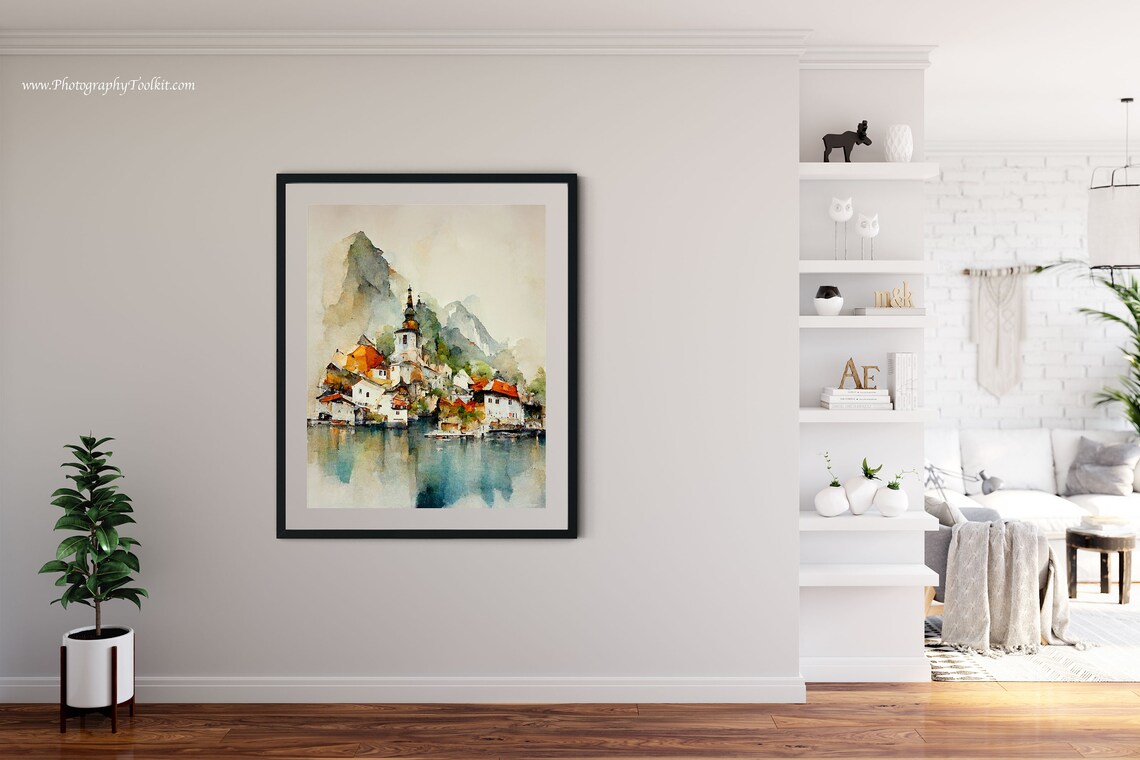 Hallstatt Austria Church Lakeside Village Scenic Scenic Poster - Image 4