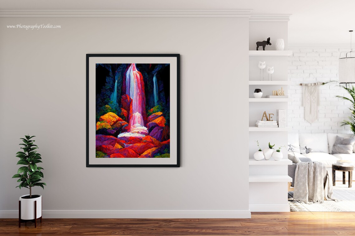 Ruby Falls, Tennessee Waterfall Landscape Art Print - Image 4